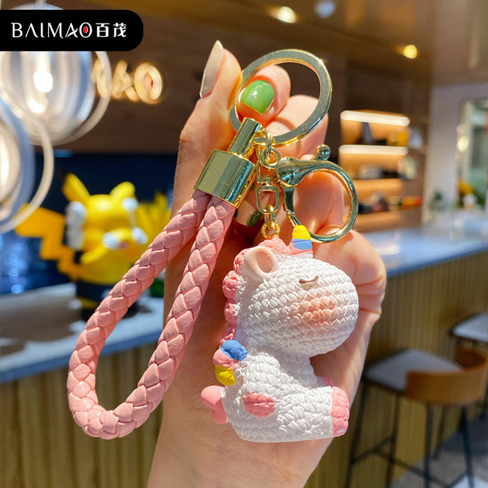 Wholesale Cartoon Resin Cute Keychains JDC-KC-BaiM018