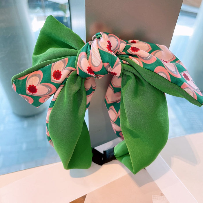 Wholesale Headband Bow Love Heart Fabric JDC-HD-HuaJ014