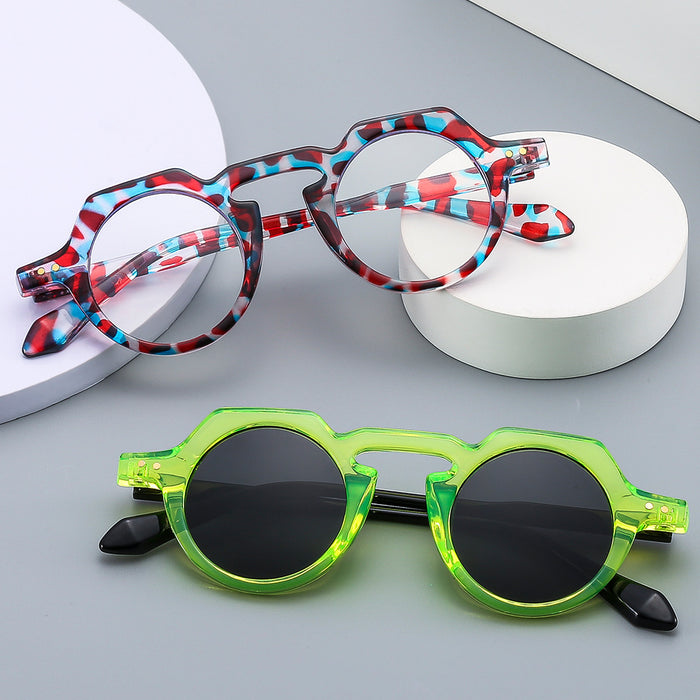 Wholesale Sunglasses PC Retro Jelly Color Sunscreen MOQ≥2 JDC-SG-MinL006