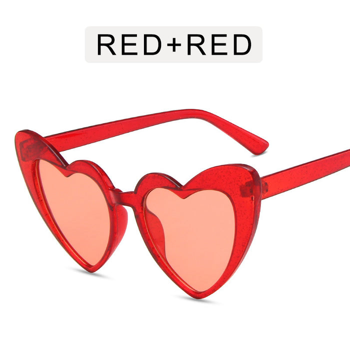 Jewelry WholesaleWholesale Glitter Love Fluorescent Peach Heart Sunglasses JDC-SG-GuangD006 Sunglasses 光度 %variant_option1% %variant_option2% %variant_option3%  Factory Price JoyasDeChina Joyas De China