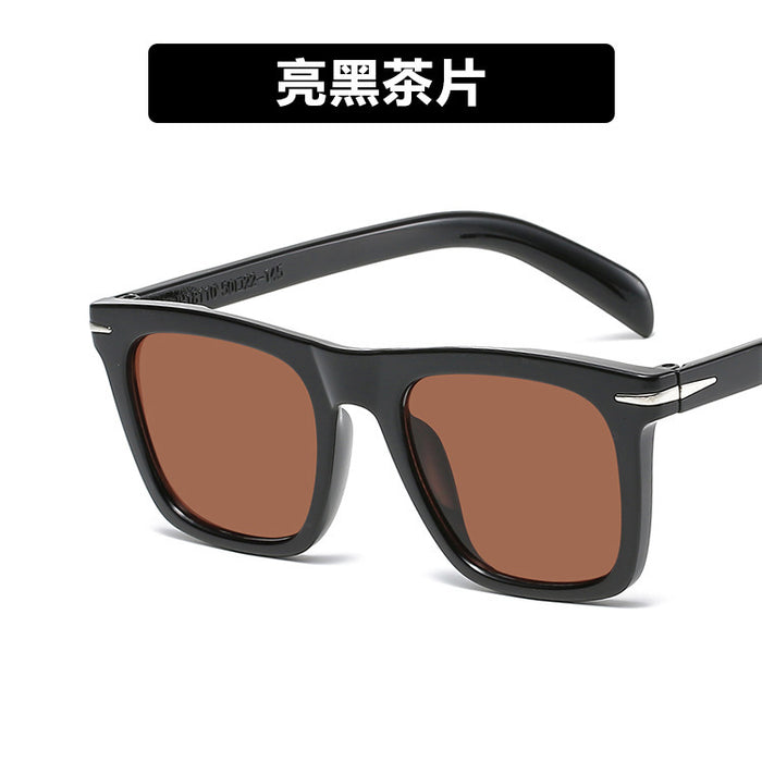 Wholesale Sunglasses PC Large Frame Square Rice Nails Anti-UV JDC-SG-PLS104