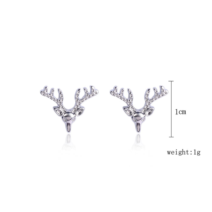 Wholesale Earrings Alloy Christmas Stud Earrings Set Diamond Snowflake Bells JDC-ES-ManY022