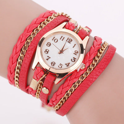 Wholesale Quartz Ladies Winding Watch Hand Woven Watch JDC-WH-MiQ005