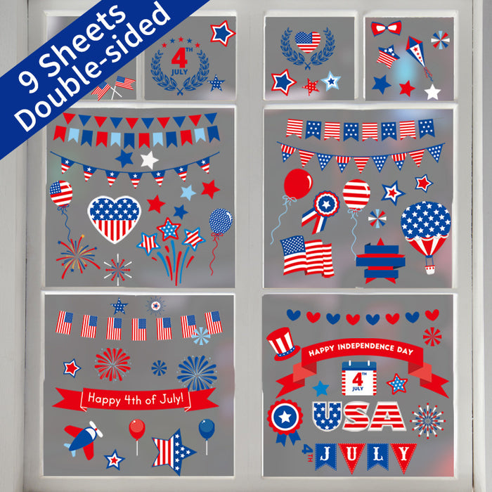 Wholesale 4th of July Independence Day PVC Window Sticker MOQ≥2 JDC-ST-JJian001