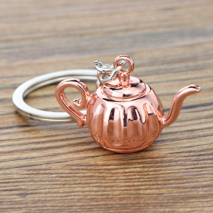 Wholesale Coffee Cup Moka Pot Coffee Appliance Zinc Alloy Keychain MOQ≥2 JDC-KC-XunXin006