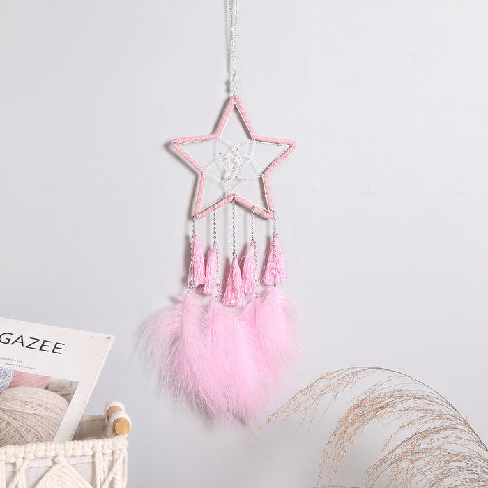 Wholesale Fluff Home Dreamcatcher Wall Decoration Room Wall Decoration MOQ≥2 JDC-DC-MengS033