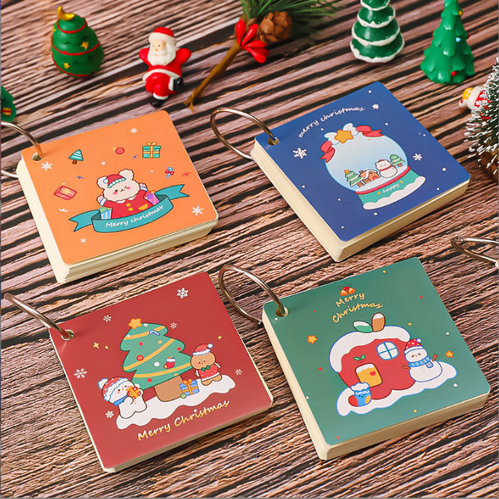 Wholesale Notebook Paper Cartoon Christmas Iron Circle Memo Pad JDC-NK-KuY004