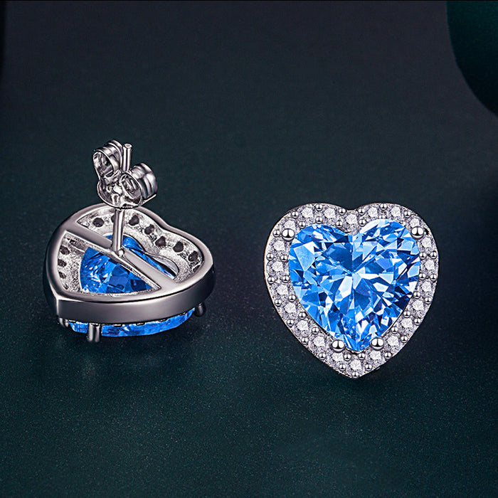 Wholesale Love Diamond Stud Earrings Design Sense Crystal JDC-ES-JYS012