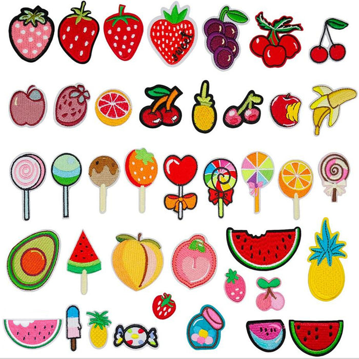 Wholesale Twill Strawberry Lollipop Cloth Sticker JDC-EBY-Lide011