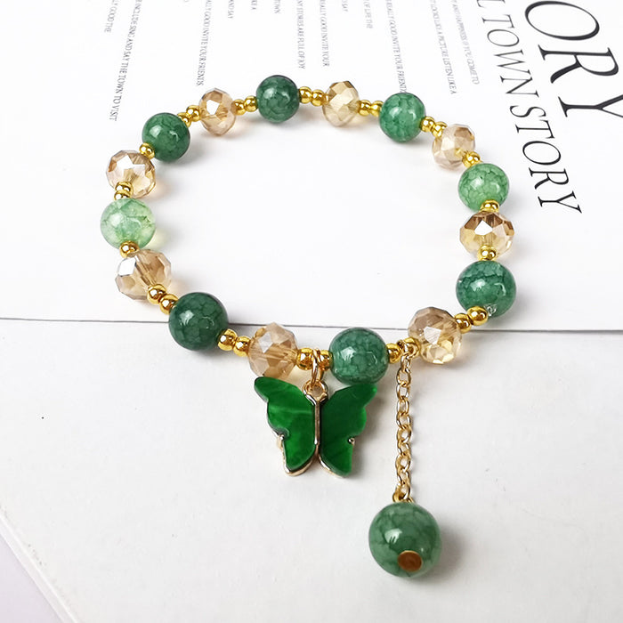 Wholesale Imitation Jade Glass Cracked Bracelet MOQ≥5 JDC-BT-LiM006