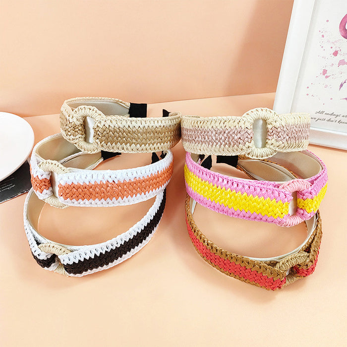 Wholesale Headband Straw Boho Style JDC-HD-ChaoX007