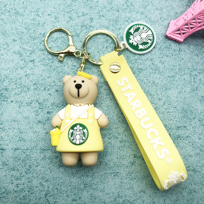 Wholesale Keychains PVC Hardware Cute Cartoon Bear (M) MOQ≥2 JDC-KC-LiangQ001