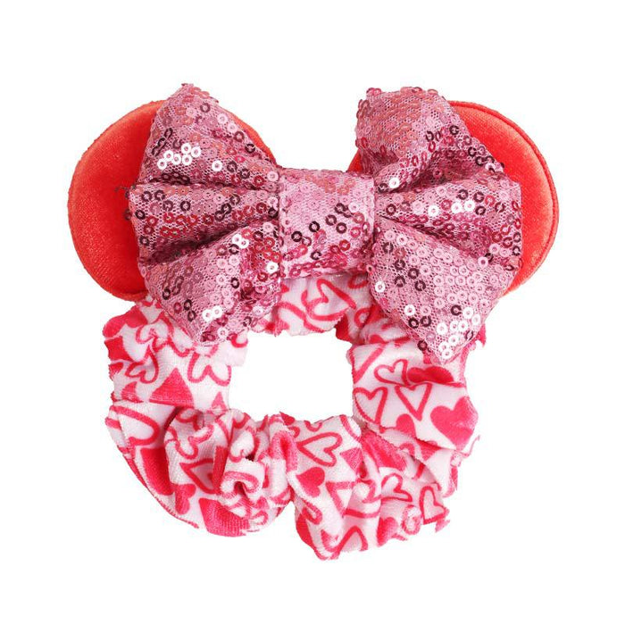 Wholesale Valentine's Day Large Intestine Hoop Ear Bow Hair Accessories （M）JDC-HS-Danzuo009