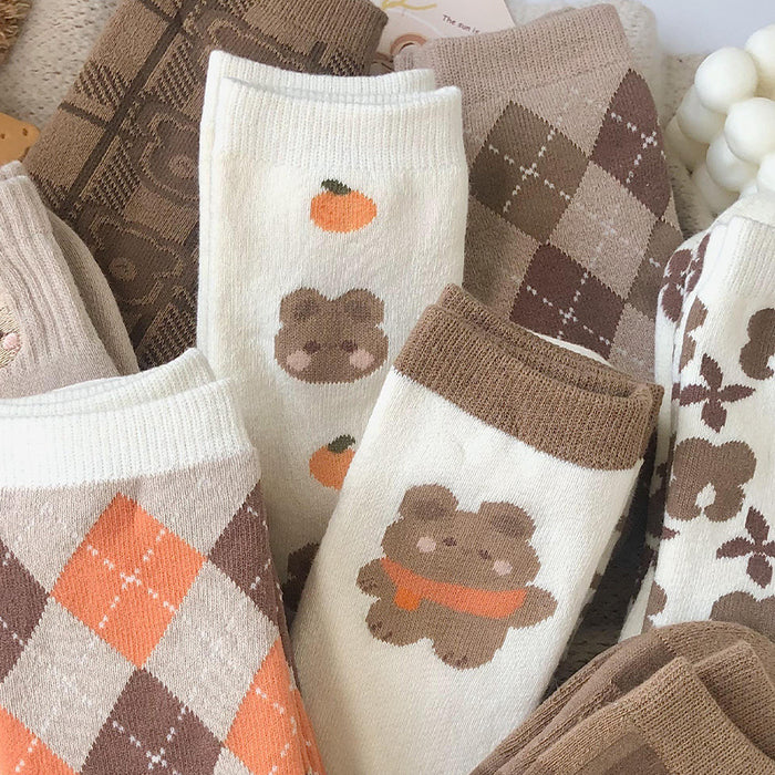 Wholesale Socks Cotton Lingerie Bear Warm Socks MOQ≥5 JDC-SK-JiaF005