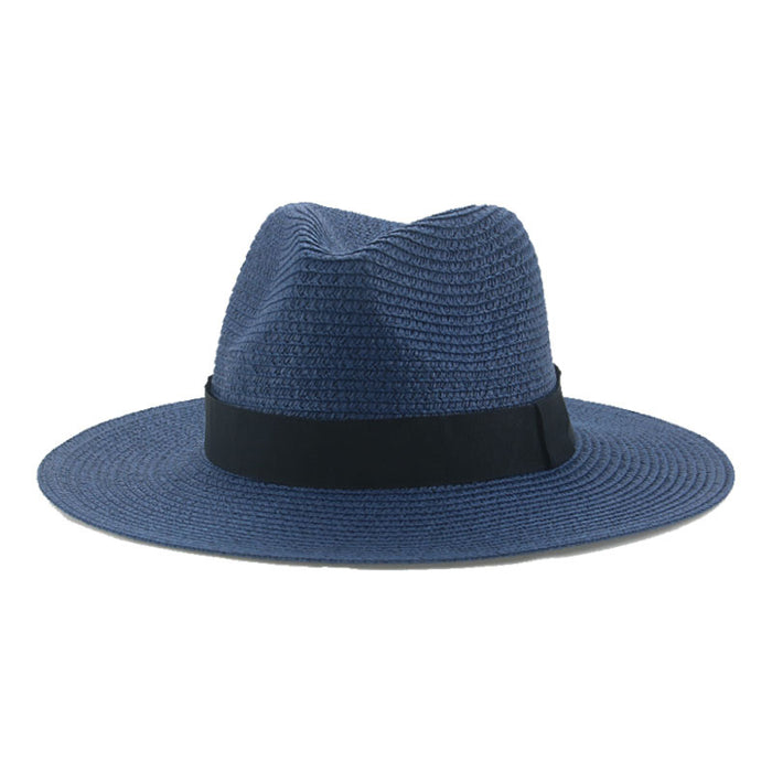 Jewelry WholesaleWholesale Black Belt Outdoor Beach Straw Hat JDC-FH-Guanchuan003 Fashionhat 冠川 %variant_option1% %variant_option2% %variant_option3%  Factory Price JoyasDeChina Joyas De China