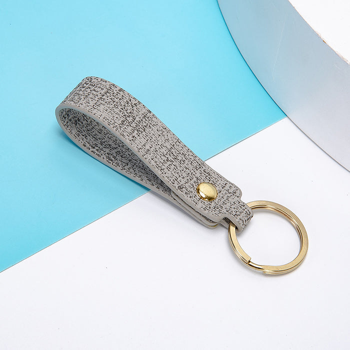 Wholesale Keychains PU Leather Car Simple Cloth Pattern JDC-KC-XingR007