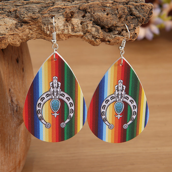 Jewelry WholesaleWholesale Colorful Tsundere Rainbow Leather Earrings JDC-ES-Saip052 Earrings 赛蒲 %variant_option1% %variant_option2% %variant_option3%  Factory Price JoyasDeChina Joyas De China