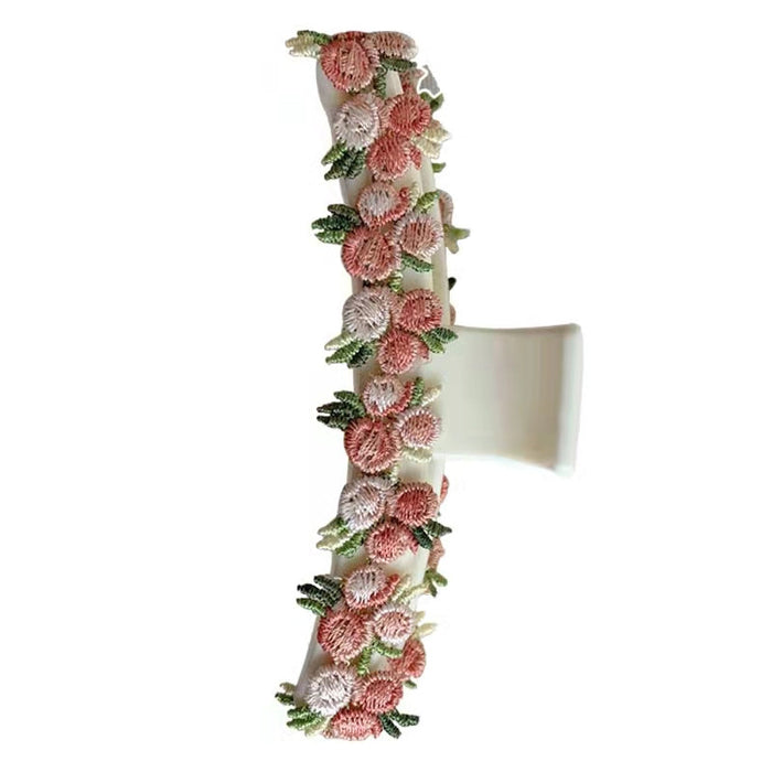 Wholesale Plastic Small Floral Peach Hair Clip JDC-HC-Chengfei003