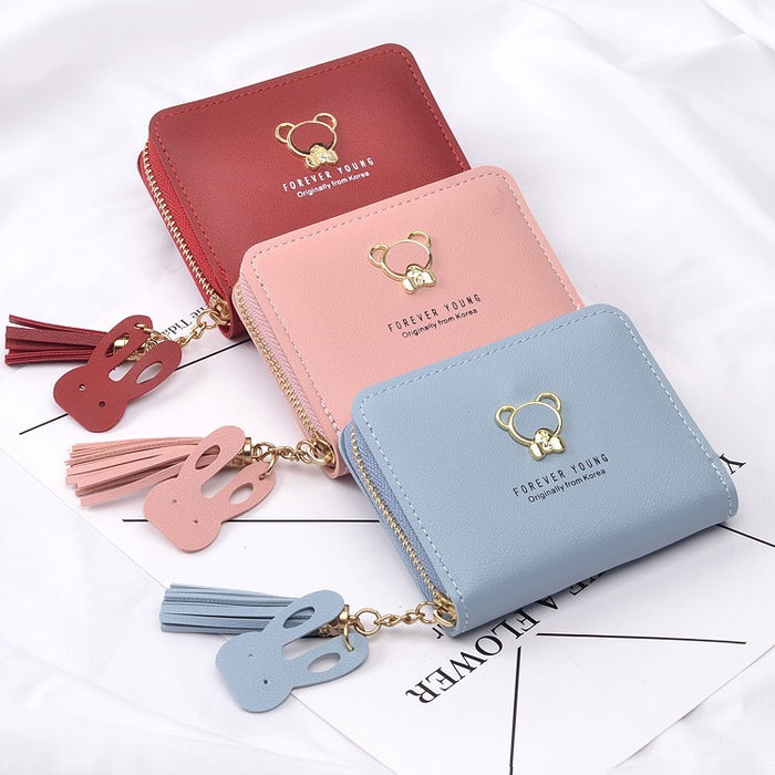 Jewelry WholesaleWholesale cute bear zipper wallet coin purse JDC-WT-BaoD004 Wallet 包东 %variant_option1% %variant_option2% %variant_option3%  Factory Price JoyasDeChina Joyas De China