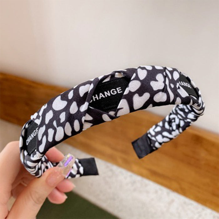 Wholesale cloth striped floral headband (F) MOQ≥2 JDC-HD-PuZuan001