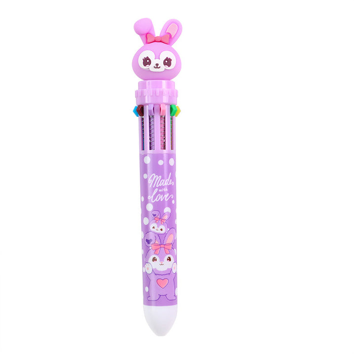 Wholesale Plastic Cartoon Rabbit Press Gel Pen JDC-BP-dichen003