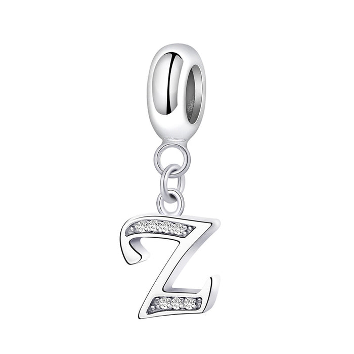 Wholesale 26 English letter pendants sterling silver diy accessories JDC-CS-YZC001