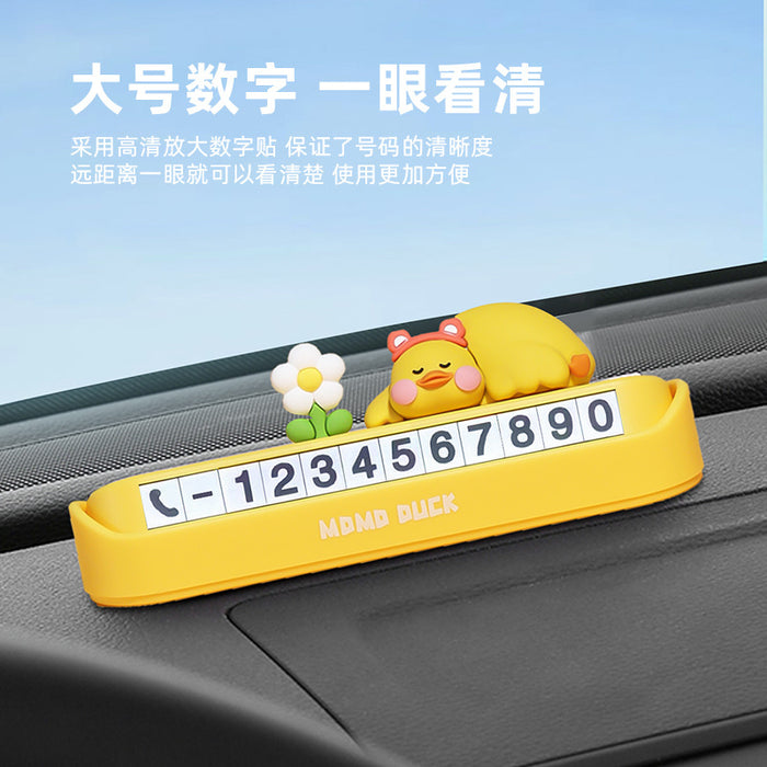 Wholesale Car Accessories PVC Cute Cartoon Number Plate Can Be Hidden JDC-CA-XZH003