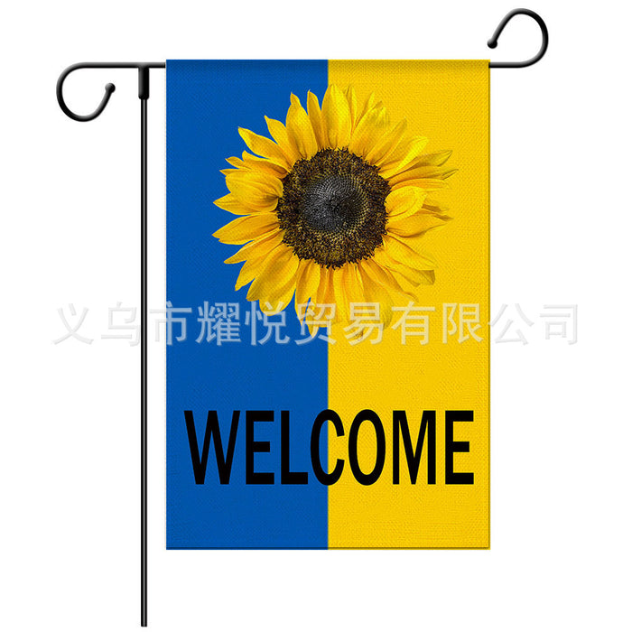 Wholesale 4th of July Independence Day Linen Garden Flag Double Sided Printing Banner MOQ≥2 JDC-DC-YaoYue003