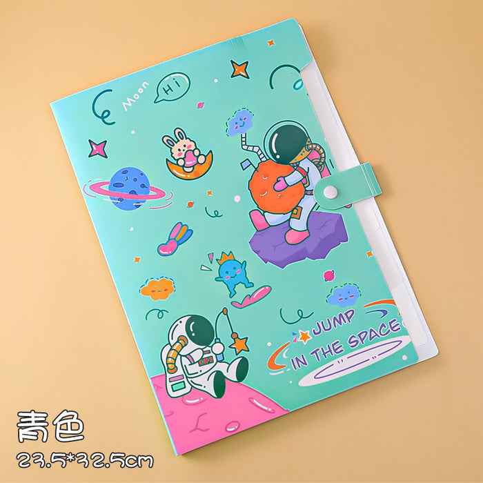 wholesale file bag plastic cartoon astronaut MOQ≥2 JDC-FB-dichen003