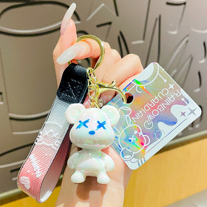 Wholesale Resin Gradient Color Bear Keychain (M) JDC-KC-ManM021