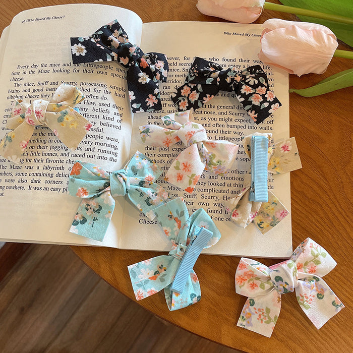 Wholesale Hairpin Cloth Children's Floral Bow MOQ≥2 JDC-HC-WangFeng004