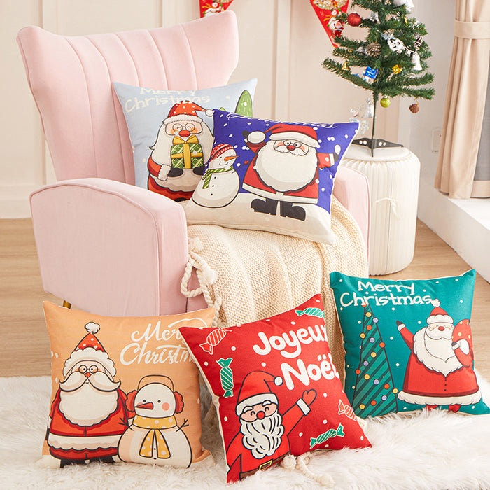 Wholesale Pillowcase Linen Print Christmas Without Pillow JDC-PW-RRL007