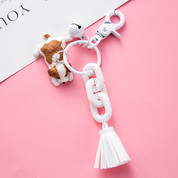 Wholesale Cartoon Resin Dog Cute Keychains MOQ≥2 JDC-KC-QiaM012