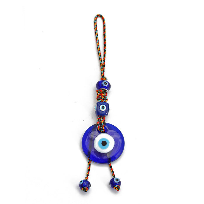 Wholesale Devil's Eye Hemp Rope Water Drop Car Pendant Keychain MOQ≥2 JDC-KC-Baiding007