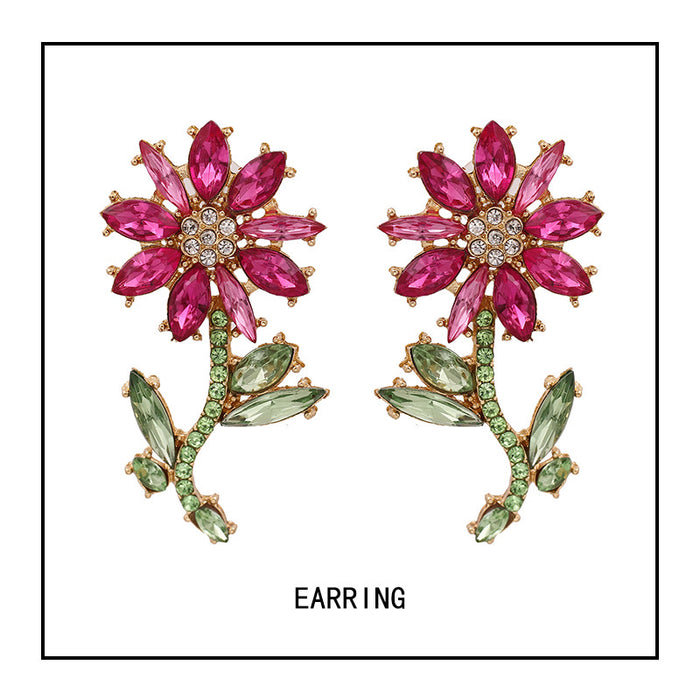 Jewelry WholesaleWholesale flower alloy earringsJDC-ES-LIUM015 Earrings 榴芒 %variant_option1% %variant_option2% %variant_option3%  Factory Price JoyasDeChina Joyas De China