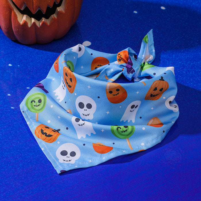 Wholesale Pet Clothes Pet Triangle Towel Halloween Saliva Towel Single Layer MOQ≥2 JDC-PC-YingQ001