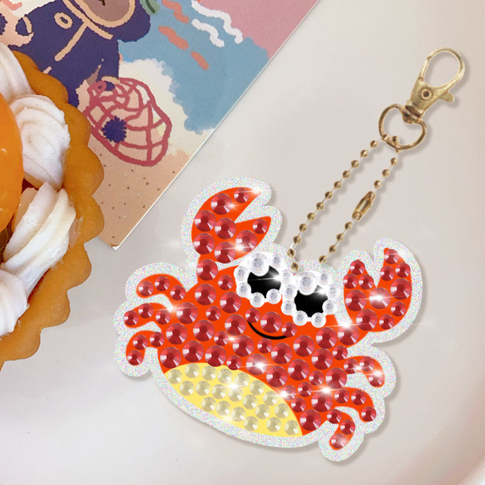 Wholesale DIY Diamond Drawing Mermaid Acrylic Keychain MOQ≥2 JDC-KC-XNa006