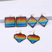 Jewelry WholesaleWholesale Checkerboard Rainbow Color Block Earrings Acrylic MOQ≥2 JDC-ES-DUAI027 Earrings 渡爱 %variant_option1% %variant_option2% %variant_option3%  Factory Price JoyasDeChina Joyas De China