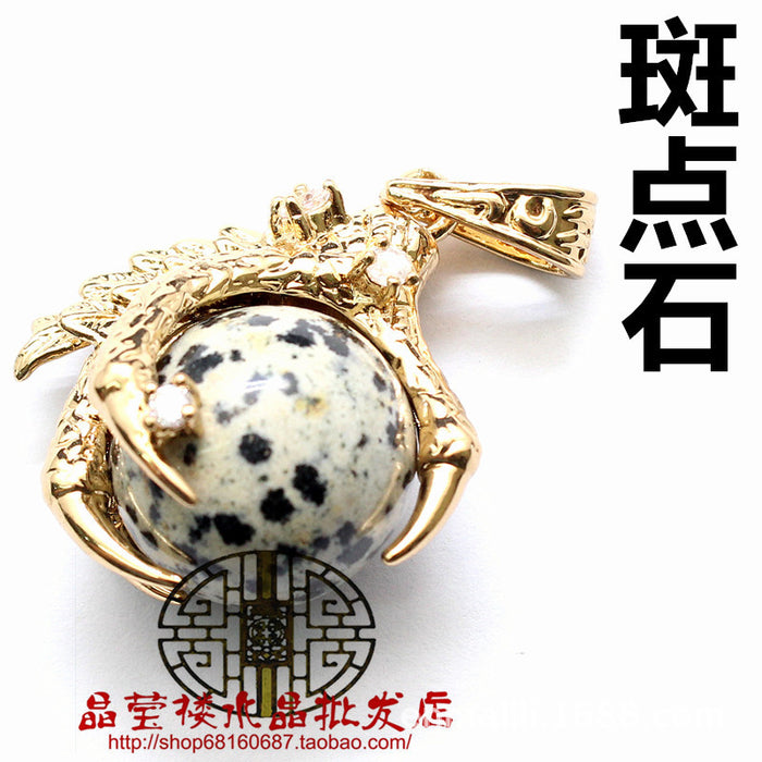 Jewelry WholesaleWholesale golden dragon claw round bead Red Striped Stone Necklace JDC-NE-Jinshe001 Necklaces 烨贝 %variant_option1% %variant_option2% %variant_option3%  Factory Price JoyasDeChina Joyas De China