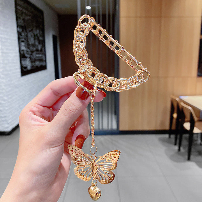 Wholesale Simple Metal Large Grab Clip Butterfly Love JDC-HC-Hengx004