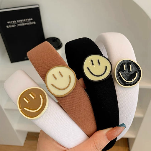 Jewelry WholesaleWholesale Smiley Sponge Hairband Four Colors Versatile JDC-HD-DiShuo005 Headband 迪硕 %variant_option1% %variant_option2% %variant_option3%  Factory Price JoyasDeChina Joyas De China