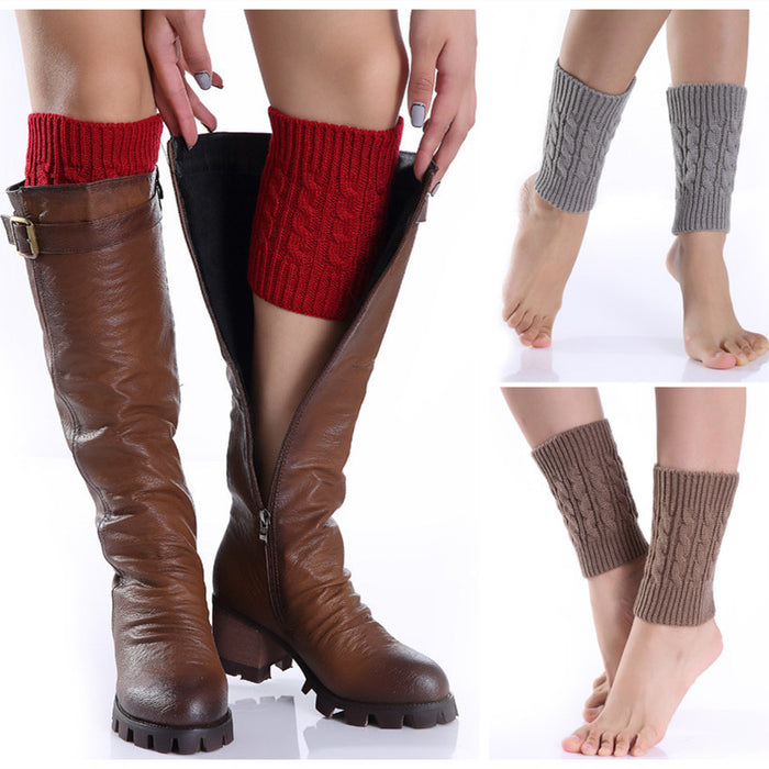 Wholesale Socks Acrylic Hemp Pattern Short Warm Leggings MOQ≥2 JDC-SK-Honghe003