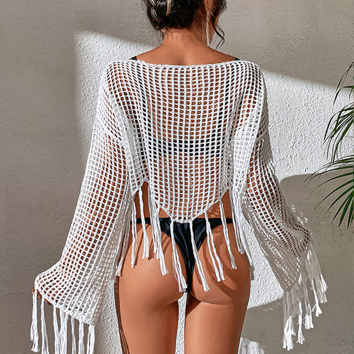 Jewelry WholesaleWholesale loose sleeves V-neck stream Supreme Sandy sunscreen beach cover up JDC-SW-CYi005 Swimwear 潮意 %variant_option1% %variant_option2% %variant_option3%  Factory Price JoyasDeChina Joyas De China