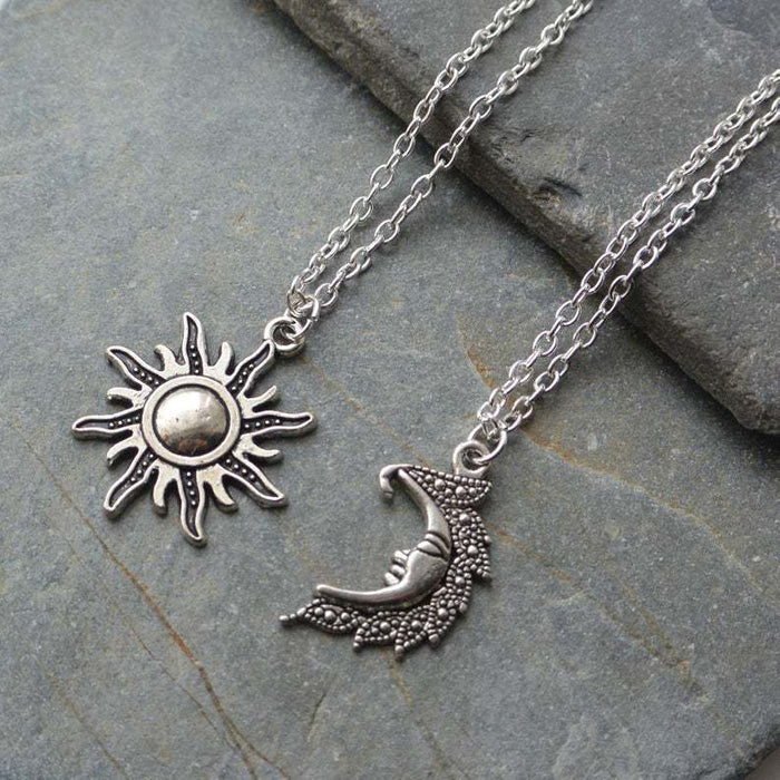 Wholesale Necklaces Alloy Cutout Sun Moon Couple Accessories JDC-NE-JYS052