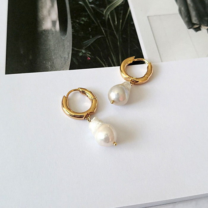 Jewelry WholesaleWholesale freshwater pearl copper earrings JDC-ES-XuanY008 Earrings 宣妍 %variant_option1% %variant_option2% %variant_option3%  Factory Price JoyasDeChina Joyas De China