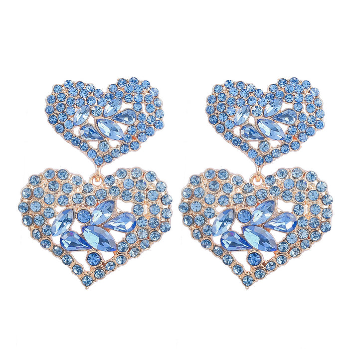 Jewelry WholesaleWholesale Multilayer Heart Shaped Alloy Color Rhinestone Earrings JDC-ES-JL944 Earrings 氿乐 %variant_option1% %variant_option2% %variant_option3%  Factory Price JoyasDeChina Joyas De China