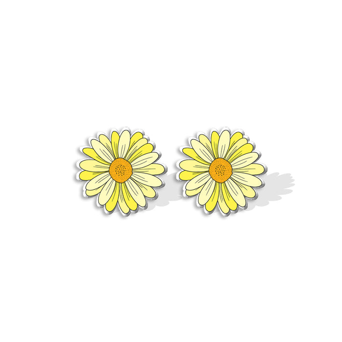 Wholesale Earring Resin Cute Flower Earring MOQ≥2 JDC-ES-XiangL027