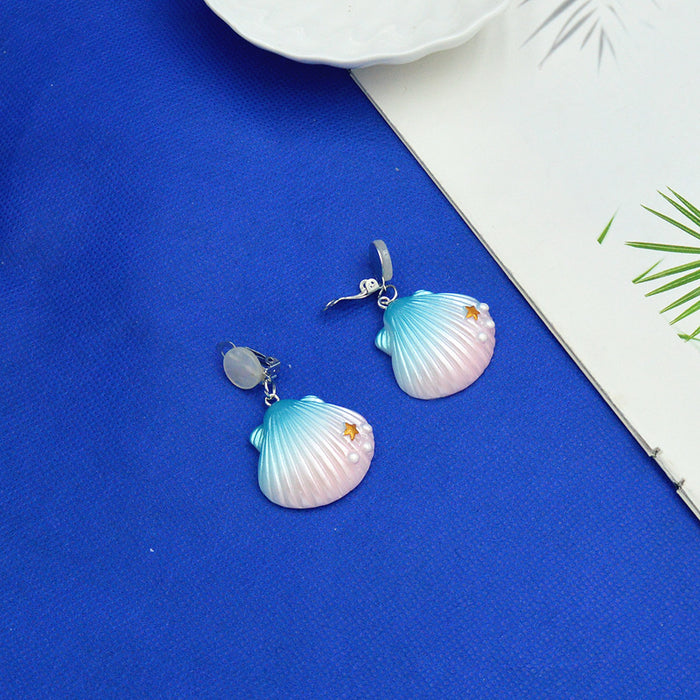 Jewelry WholesaleWholesale Color Simulation Shell Metal Resin Earrings JDC-ES-XNuo009 Earrings 协诺 %variant_option1% %variant_option2% %variant_option3%  Factory Price JoyasDeChina Joyas De China