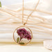 Jewelry WholesaleWholesale vintage round resin dried flower necklace MOQ≥3 JDC-NE-Juej011 Necklaces 觉际 %variant_option1% %variant_option2% %variant_option3%  Factory Price JoyasDeChina Joyas De China