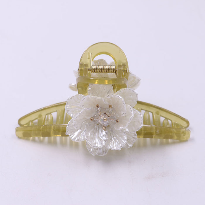 Jewelry WholesaleWholesale Pearl Camellia Resin Hair Clip JDC-HC-Guib005 Hair Clips 三态 %variant_option1% %variant_option2% %variant_option3%  Factory Price JoyasDeChina Joyas De China